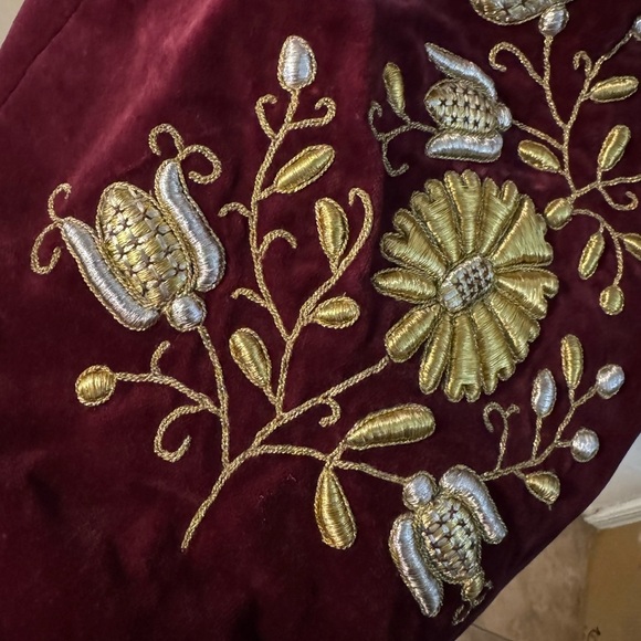 VTG 1930s Polish Embroidered Velvet Lined Vest 
Renaissance Boho Fairy Indie - Picture 12 of 15